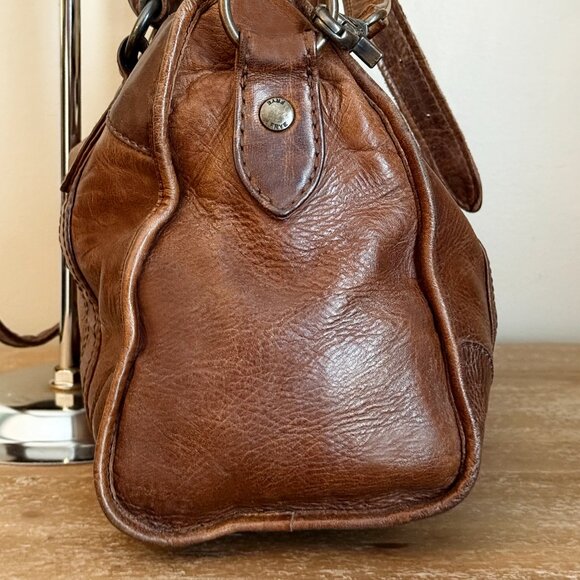Frye Leather Distressed Melissa Saddle Satchel bag - Picture 3 of 8